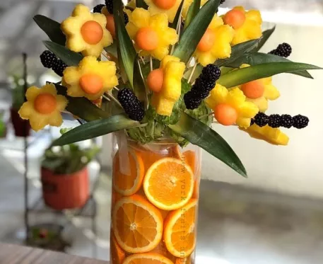 vase bouquet de fruits